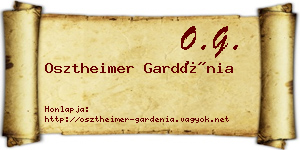 Osztheimer Gardénia névjegykártya